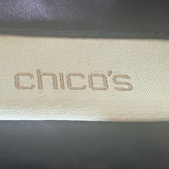 CHICOS Women’s Zip Front Metallic Purple Jacket Pockets Long Sleeve Size 16 - Picture 9 of 10